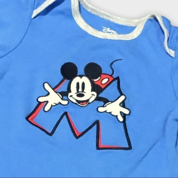 4/$20🥳 Disney Micky Mouse Blue Cotton  Romper - Picture 2 of 4